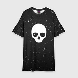 Платье клеш для девочки Black Milk Skull Classic, цвет: 3D-принт