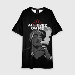 Платье клеш для девочки 2Pac: All Eyez On me, цвет: 3D-принт