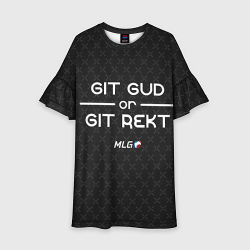 Детское платье MLG Git Gud or Git Rekt / 3D-принт – фото 1