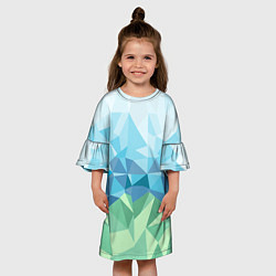 Платье клеш для девочки URAL polygonal, цвет: 3D-принт — фото 2