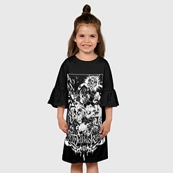 Платье клеш для девочки Dethklok: Metalocalypse, цвет: 3D-принт — фото 2
