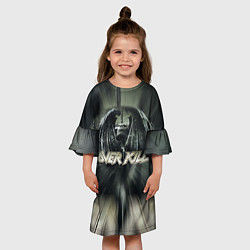 Платье клеш для девочки Overkill: Death Angel, цвет: 3D-принт — фото 2
