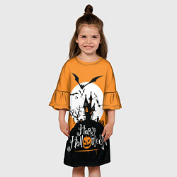 Платье клеш для девочки Happy Halloween, цвет: 3D-принт — фото 2