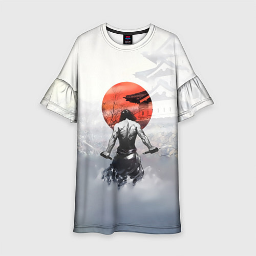 Детское платье Японский самурай / 3D-принт – фото 1