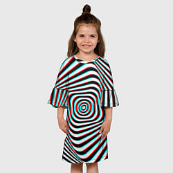 Платье клеш для девочки RGB optical, цвет: 3D-принт — фото 2