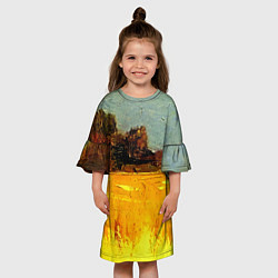 Платье клеш для девочки Картина маслом, цвет: 3D-принт — фото 2