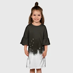 Платье клеш для девочки Ночная полянка, цвет: 3D-принт — фото 2