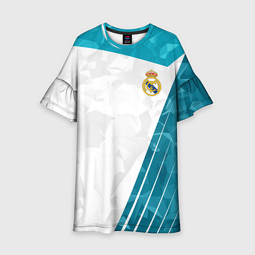Детское платье FC Real Madrid: Abstract / 3D-принт – фото 1