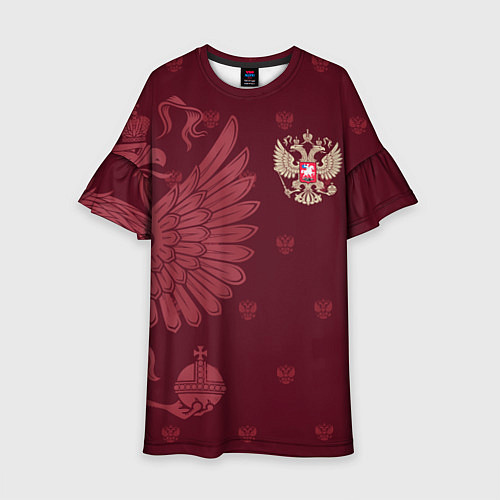 Детское платье Герб России - золотой / 3D-принт – фото 1