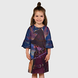 Платье клеш для девочки KonoSuba, цвет: 3D-принт — фото 2
