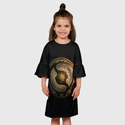 Платье клеш для девочки Bronze Aegis, цвет: 3D-принт — фото 2