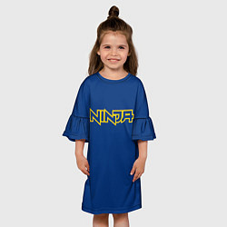 Платье клеш для девочки NinjasHyper Streamer, цвет: 3D-принт — фото 2
