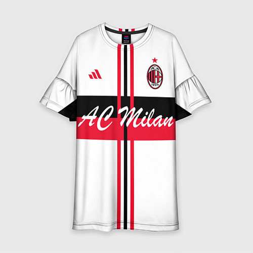 Детское платье AC Milan: White Form / 3D-принт – фото 1