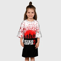 Платье клеш для девочки RDR 2: Red Blood, цвет: 3D-принт — фото 2