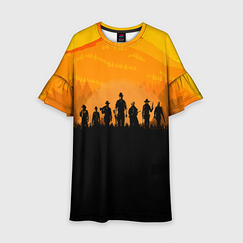 Детское платье Red Dead Redemption: Orange Sun / 3D-принт – фото 1