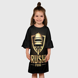 Платье клеш для девочки Rush PUBG, цвет: 3D-принт — фото 2