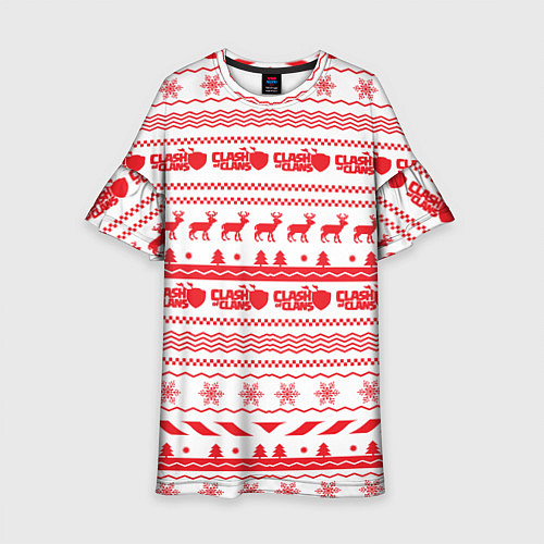 Детское платье Clash of Clans: NY Pattern / 3D-принт – фото 1