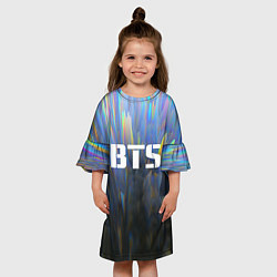 Платье клеш для девочки BTS: Neon Spectre, цвет: 3D-принт — фото 2