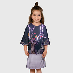 Платье клеш для девочки Громокот NY version, цвет: 3D-принт — фото 2
