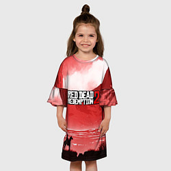 Платье клеш для девочки RDR 2: Red Sun, цвет: 3D-принт — фото 2