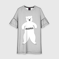 Платье клеш для девочки Mama Bear, цвет: 3D-принт