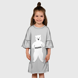 Платье клеш для девочки Mama Bear, цвет: 3D-принт — фото 2