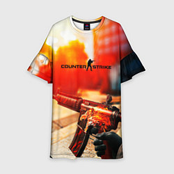 Платье клеш для девочки Counter Strike: Dragon M16, цвет: 3D-принт