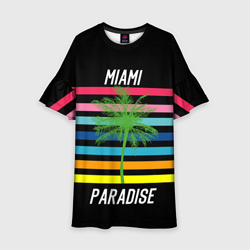 Детское платье Miami Paradise / 3D-принт – фото 1