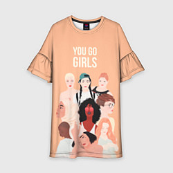 Платье клеш для девочки You go Girls, цвет: 3D-принт