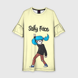 Платье клеш для девочки Sally Face: Rock You, цвет: 3D-принт