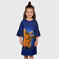 Платье клеш для девочки Pika Pika, цвет: 3D-принт — фото 2
