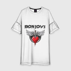 Платье клеш для девочки Bon Jovi, цвет: 3D-принт
