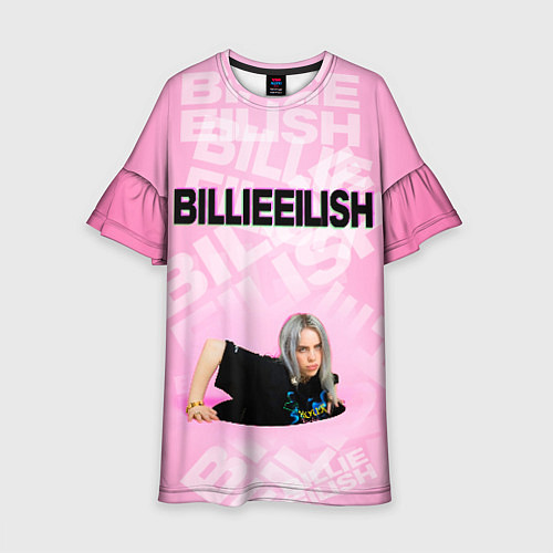 Детское платье Billie Eilish: Pink Mood / 3D-принт – фото 1