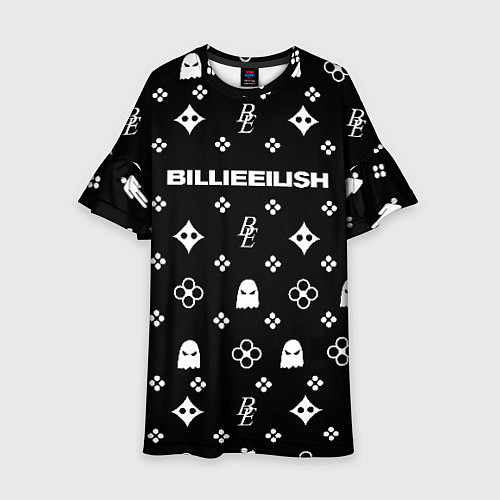 Детское платье Billie Eilish: Black Pattern / 3D-принт – фото 1