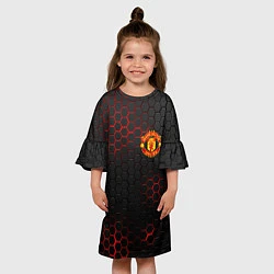 Платье клеш для девочки Манчестер юнайтед: FCMU, цвет: 3D-принт — фото 2