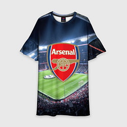 Платье клеш для девочки FC Arsenal, цвет: 3D-принт