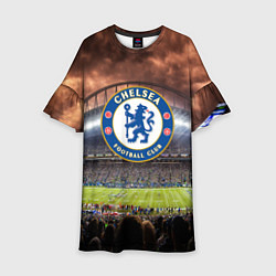 Платье клеш для девочки FC Chelsea, цвет: 3D-принт