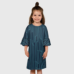 Платье клеш для девочки Стильный узор, цвет: 3D-принт — фото 2