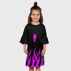 Платье клеш для девочки Billie eilish, цвет: 3D-принт — фото 2