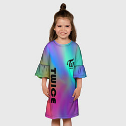Платье клеш для девочки TWICE, цвет: 3D-принт — фото 2