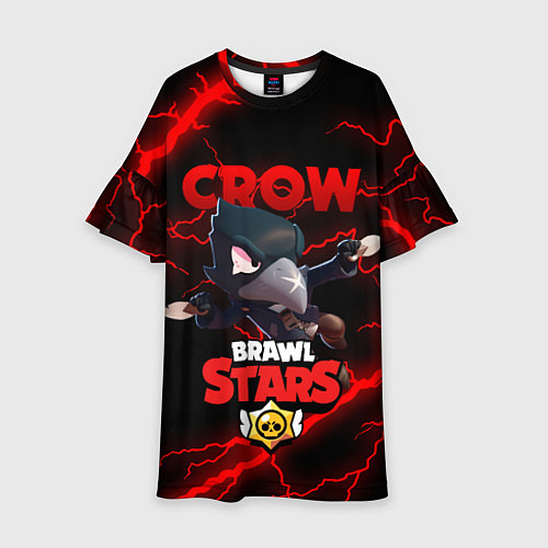 Детское платье BRAWL STARS CROW / 3D-принт – фото 1