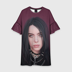 Платье клеш для девочки BILLIE EILISH, цвет: 3D-принт