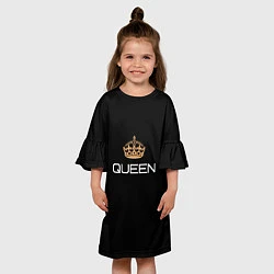 Платье клеш для девочки Королева, цвет: 3D-принт — фото 2