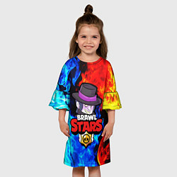 Платье клеш для девочки BRAWL STARS MORTIS, цвет: 3D-принт — фото 2