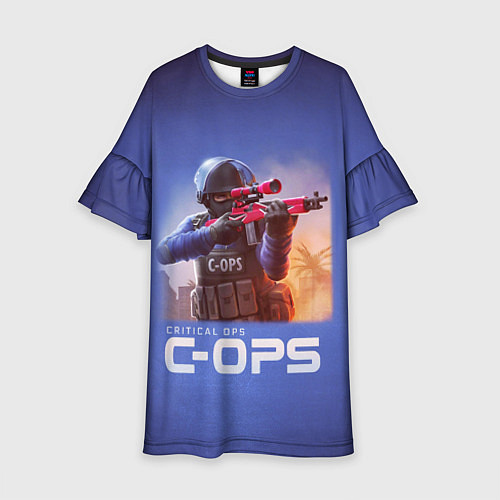 Детское платье Critical Ops / 3D-принт – фото 1