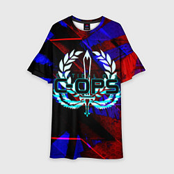 Платье клеш для девочки C-OPS, цвет: 3D-принт