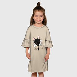 Платье клеш для девочки Милая кошечка, цвет: 3D-принт — фото 2