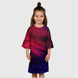 Платье клеш для девочки Текстура, цвет: 3D-принт — фото 2