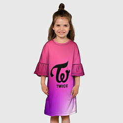 Платье клеш для девочки TWICE, цвет: 3D-принт — фото 2