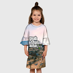 Платье клеш для девочки Grand Theft Auto 5, цвет: 3D-принт — фото 2